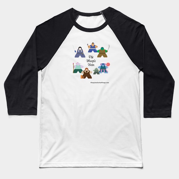 The Meeple Nein circle, light Baseball T-Shirt by MeeplesGottaMeep